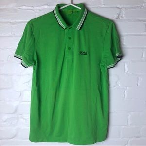 Green Hugo boss polo shirt medium